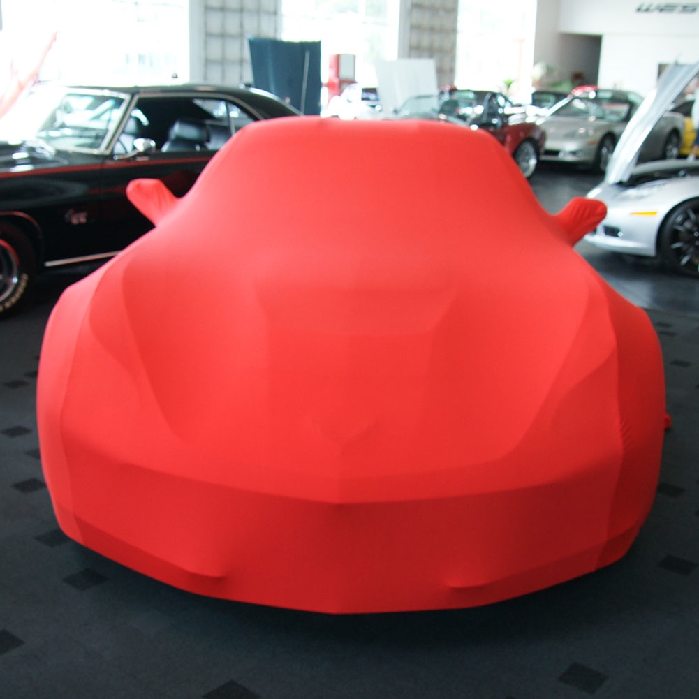 C7 Corvette Ultraguard Stretch Satin Car Cover- Red - Indoor