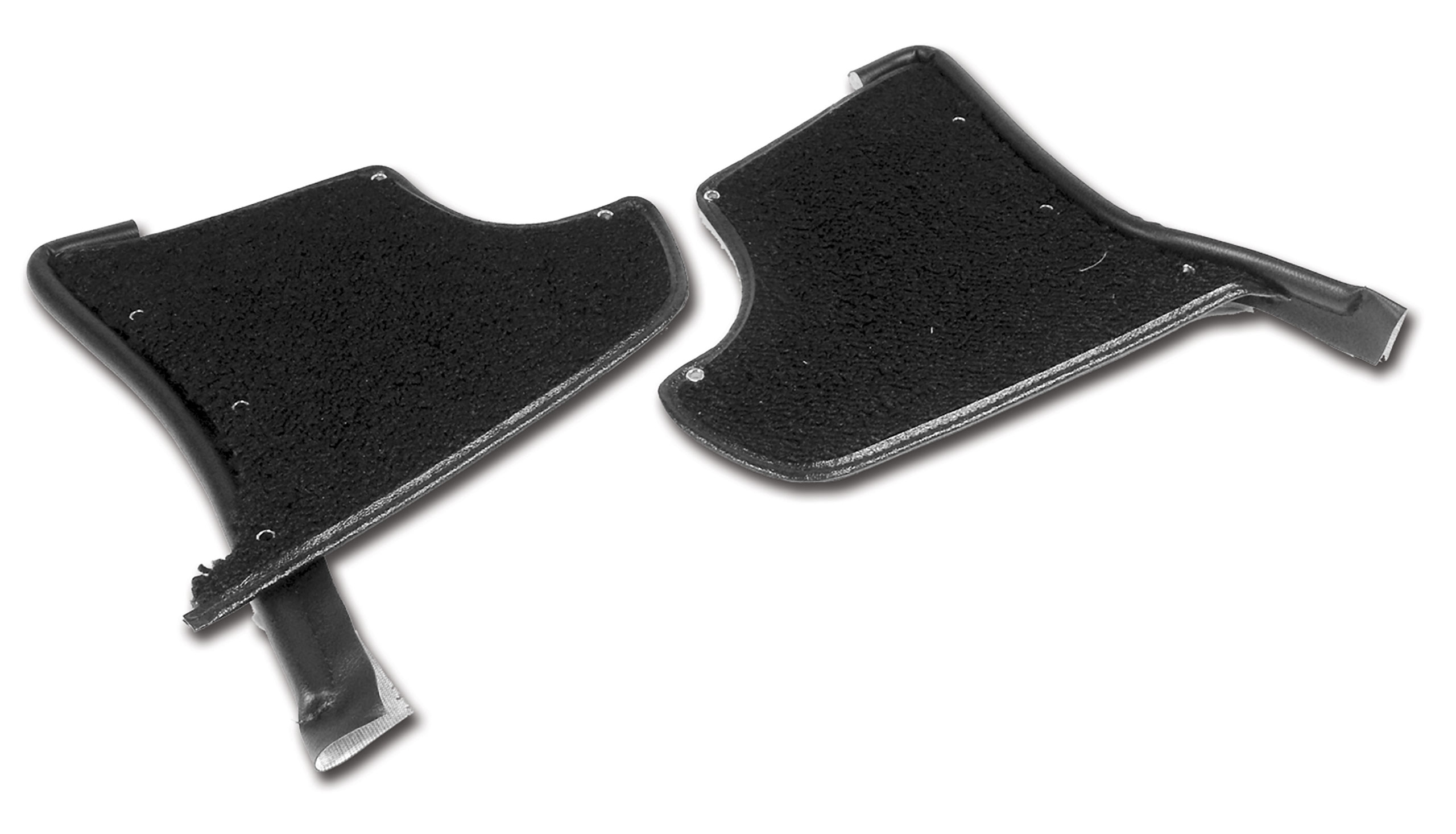 19651967 C2 Corvette Kick Panels W/Carpet Black SouthernCarParts