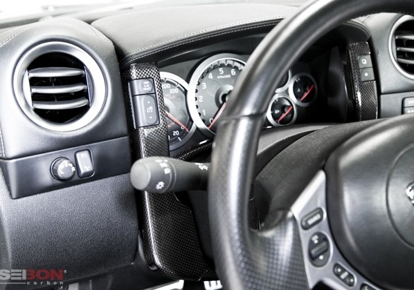 2009-2014 Nissan GTR Carbon Fiber Bezels Seibon