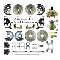 1962-1967 Chevrolet Chevy II Front and Rear Brake Conversion Kit The Right Stuff AFXDC43CS