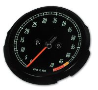 1965-1967 C2 Corvette Tachometer 6500 RPM Red Line