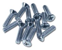 1963-1967 Corvette C2 Seat Side Chrome Screws 12 Piece