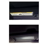 2016-2023 Camaro Visor Airbag Warning Label Covers