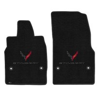 2020-2023 Corvette C8 Lloyd Floor Mats C8 Flags Carbon & Stingray Word Carbon