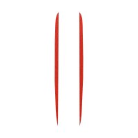 1984-1990 C4 Corvette Hood Stripe Decals - Red Faux Leather