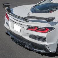 2025-2025 C8 Corvette Z06 Carbon Fiber High Wing Spoiler Add-On Wickerbill