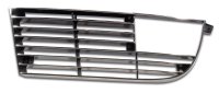 1973 C3 Corvette Grille W/Mounting Screw Set - Black W/Chrome Edge - Left Side