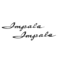 1961 Impala Rear Quarter Script, "Impala", Sold as a Pair