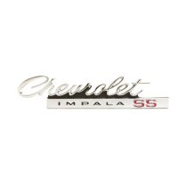 1966 Impala SS Trunk Emblem, "Chevrolet Impala SS", 1 Piece, Sold as Each