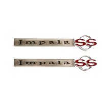 1967 Impala Front Fender Emblem, "Impala SS", Sold as a Pair