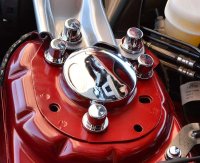 2015-2023 Mustang - Shock Tower Dome Covers | Polished Stainless Steel & Chrome Bolt Covers