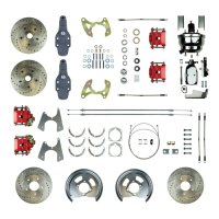 1958-1958 Chevrolet Biscayne Front and Rear Brake Conversion Kit The Right Stuff FSC584DCDZX