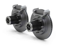 Fits Jeep JK Front 8-Lug Full-Float Locking Hub Conversion Kit w/ Performance Rotors 07-18 Wrangl...