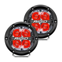 360-Series 4 Inch Led Off-Road Spot Beam Red Backlight Pair RIGID Industries 36112