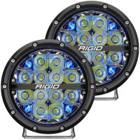 360-Series 6 Inch Led Off-Road Spot Beam Blue Backlight Pair RIGID Industries 36202