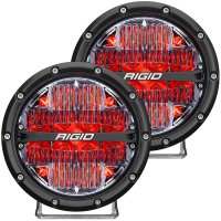 360-Series 6 Inch Led Off-Road Drive Beam Red Backlight Pair RIGID Industries 36205