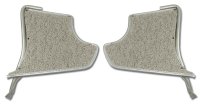 1963-1964 C2 Corvette Kick Panels W/Carpet - Silver