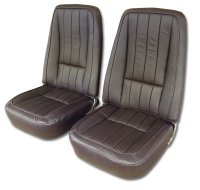 1968 C3 Corvette Mounted Seats Tobacco 100% Leather First Design With Headrest Bracket