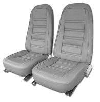 1976-1977 C3 Corvette Mounted Seats Smoke "Leather-Like" Vinyl