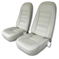 1978 C3 Corvette Mounted Seats Oyster "Leather-Like" Vinyl