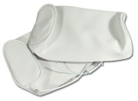 1967 C2 Corvette Headrest Covers White Vinyl