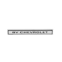 1969 Chevelle Front Header Panel Emblem, "By Chevrolet", Sold as Each