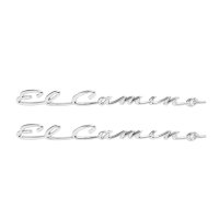 1959 El Camino Front Fender Emblem, "El Camino", Sold as a Pair