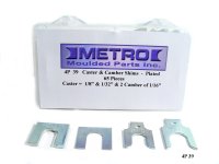 Metro Caster and Camber Shims - Plated, 65-Piece Assortment; 4P 39