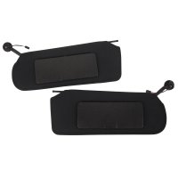 1997-2004 C5 Corvette Replacement Sun Visor Set W/LED Lit Mirrors - Black