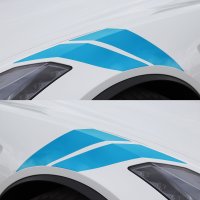 2014-2019 C7 Corvette Grand Sport Style Fender Accent Stripes - Gloss Tension Blue - Left & Right...