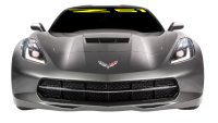 2014-2019 C7 Corvette Windshield Decal - Z51 Logo Matte Red