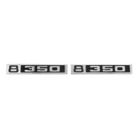 1969-1972 Chevrolet and GMC Truck Front Fender Emblem, "8 350", Sold as a Pair