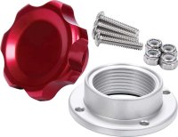 Allstar Performance ALL36182 Filler Cap Red Withbolt-In Alum Bung Small