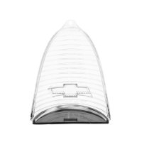 1955 Full-Size Chevrolet Clear Tail Light Lens with Chrome Bowtie Pair