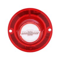 1962 Full-Size Chevrolet Red Back Up Light Lens with Clear Bowtie, Without Trim