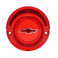 1964 Full-Size Chevrolet Red Tail Light Lens with Red Bowtie, without Trim, Each