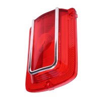 1965 Chevelle Red Tail Light Lens with Chrome Trim, Sold as a Pair