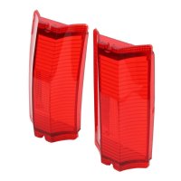 1965 Chevelle Wagon/El Camino Red Outer Tail Light Lens, Sold as a Pair