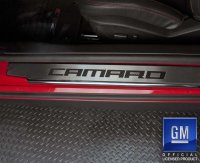 2010-2015 Camaro - Executive Series 'CAMARO' Door Sills | Brushed Stainless