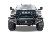 Fab Fours DR19-S4462-1 Black Steel Front Bumper For 19-20 2500 3500