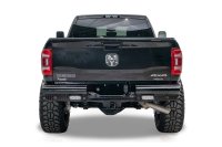 Fab Fours DR19-T4450-1 Black Steel Rear Bumper For 19-20 2500 3500