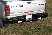 Fab Fours DR94-T1650-1 Black Steel Ranch Rear Bumper For Ram 2500 Ram 3500