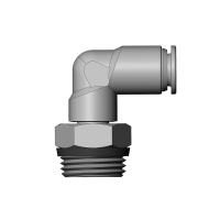 1/4" PTC x 1/4" NPT Nickel Plated Self-Sealing Elbow Fitting