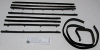 1966-67 Chevelle 2 Door Sedan Superkit Authentic Window Felts Whiskers Kit & Glass Run Set (10pcs...