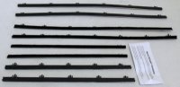 1966-67 Chevelle 4 Door Sedan Replacement Window Felts Whiskers Kit (8pcs)