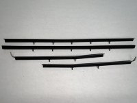 1966-67 Chevelle 2 Door Coupe, HT, Outers Only Replacement Window Felts Whiskers Kit (4pcs)