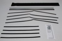 1955-57 4 Door Hardtop (Except Bel Air) Authentic Window Felts Whiskers Kit (12 pcs)