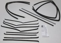 1955-57 Chevy Deluxe 4 Door Sedan (Except Bel Air) Authentic Window Felts Whiskers Kit (14pcs)