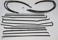 1955-57 Chevy Deluxe 2 Door Sedan (Except Bel Air) Authentic Window Felts Whiskers Kit, Upper & L...