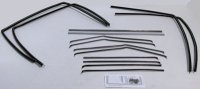 1955-57 Chevy Deluxe 4 Door Sedan Bel Air Authentic Window Felts Whiskers Kit, Upper, & Lower Cha...